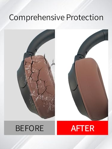 Silicone Case Cover for TOZO HT2 Headphones, Anti-Scratch, Washable Protective,Cover Comfortable Fit with Dustproof Mesh for HT2 Headphones Ear Pads,(Brown)