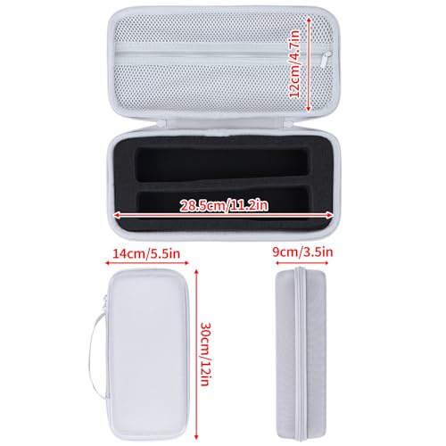 Storage Case Compatible with JBL Wireless Two Microphone System | Lightweight Carry, Secure Storage, Convenient Zipper, Soft Interior,Gray Case - color: Gray