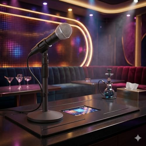 Desktop Microphone Stand, Upgraded Adjustable Table Mic Stand with Non-Slip Metal Base for Blue Yeti Snowball Spark & Other Microphone