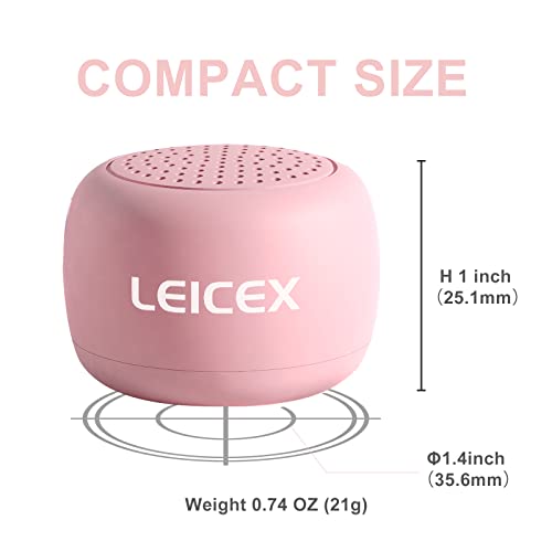 LEICEX Mini Wireless Bluetooth Speaker with Bluetooth 5.0 - Perfect for Travel & Outdoor Sound (Pink) - color: Tiny-Pink