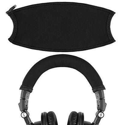 Geekria Flex Fabric Headband Pad Compatible with ATH M50x, M50xBT, M50xBT2, M50x ENSO, M50xPB, M50xWH, M50xBB, M50XSTS-USBMIKU Headphones, Replacement Band Repair Part (Black) - color: Black