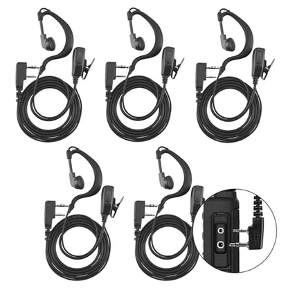 5pcs Walkie Talkie Earpiece with Mic for Retevis Pxton Baofeng
