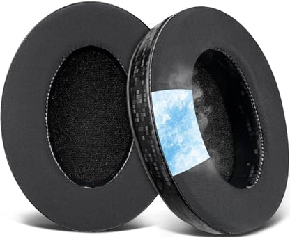 SOULWIT Earpads for ATH M50X/M40X, HyperX Cloud 2/3/Alpha, MDR-7506, Arctis 7/9/5/Nova 7/Pro Wired, G Pro X, Sennheiser HD280, Razer Kaira/Barracuda/Kraken Series, Turtle Beach Stealth,Cooling Gel-B S - color: Black Square
