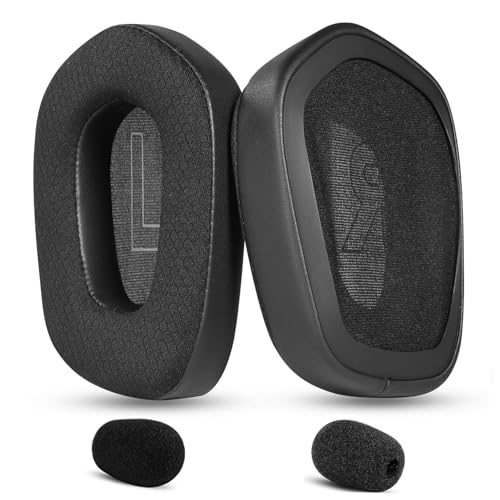 Cooling Gel Ear Pads Replacement Ear Cushions Compatible with Logitech G733 G535 G335 Lightspeed Wireless Gaming Headset Earpads Ear Cups with Breathable Ice Silk Fabric (MF Black)