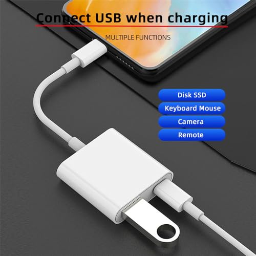 Type C USB-C to Standard Type-A USB3.0 Female with PD Power Charge Adapter Compatible with MacBook Laptop Tablet Phone - style: USB3.0 2-in-1