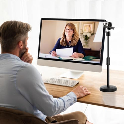 Webcam Stand, 22 Inch Height Adjustable Webcam Mount Computer Camera Stand for Desk Web Cam Stands Arm Holder for Logitech webcams C920 C922 C925e C922x C930e C930 C615 Brio - size: 22 inch