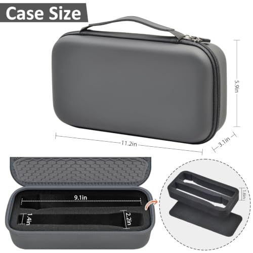 Comecase Wireless Microphone Case for JBL Two Mic System and PartyBox Mic | Custom Foam and Divider Reduce Shifting; Mesh Pocket Keeps Receiver, Adapter and Batteries Together, Grey, Case Only - color: Grey