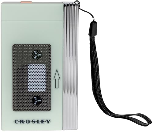 Crosley CR3047A-MT Mini Retro 80s Portable Bluetooth Speaker, Mint | Retro 80's-Inspired Design, Speaker Only - Does Not Play Cassette Tapes, Bluetooth In, Rechargeable Lithium-Ion Battery - color: Mint
