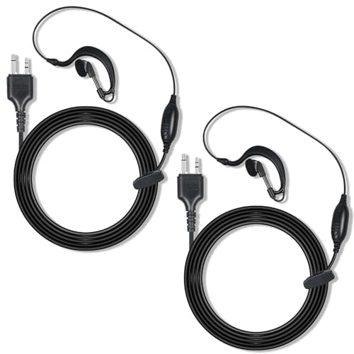 Walkie Talkie Earpiece with Mic, 2-Pin G-Shape Headset for Midland
