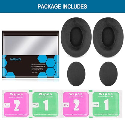 GEVO Earpads for Sennheiser HD650/HD600/HD660S/HD545/HD525/HD535 Headphones, Velour Ear Pads Cushions Replacement for Massdrop X HD6XX/HD58X and HD580/HD565 Jubilee Headset (Velour Black) - color: Velour Black
