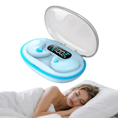 Bluetooth Invisible Sleep Earbuds Wireless Small Flat Sleeping Headphones - color: Blue