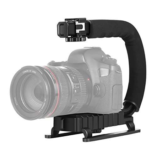 PULUZ Video Action Handheld Stabilizer, U/C Shape Video Action Stabilizing Handle Grip with Cold-Shoe Mount for All Camera Action Camera Camcorder and Smartphones - style: stabilizer kits