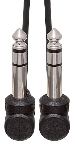Hosa CSS-110RR Balanced Interconnect, Right-angle 1/4" TRS to Same, 10 Feet - size: 10 feet, style: CSS-110RR