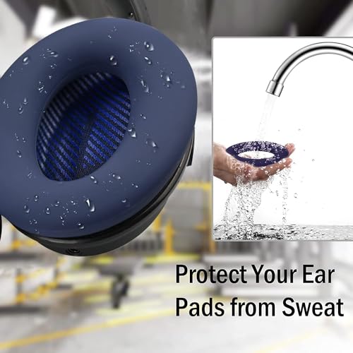 SOULWIT Silicone Ear Pads Cover Protector for Bose QuietComfort QC15 QC25 QC2 QC35 QC45/Ae2 Ae2i Ae2w/SoundTrue & SoundLink AE Headphones Cushions, Sweatproof, Easily Washable - Blue - color: Blue