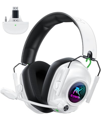Krysenix Wireless Gaming Headset with Noise Canceling Mic for Xbox, PS5