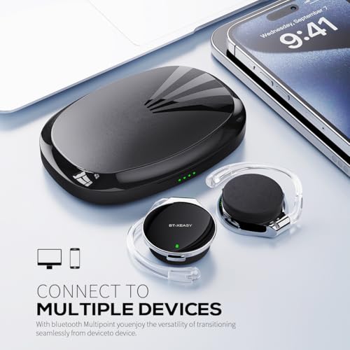Wireless Bluetooth 5.4 Over-Ear Headphones with Ear Hook Clip-On Ear Design
