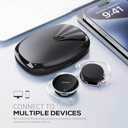 Wireless Bluetooth 5.4 Over-Ear Headphones with Ear Hook Clip-On Ear Design