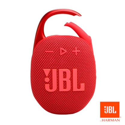 JBL Clip 5 - Ultra-Portable, Waterproof & Dustproof Bluetooth Speaker, Big JBL Pro Sound with Punchy bass, Integrated Carabiner, Up to 12 Hours of Play, Made in Part with Recycled Materials (Red) - color: Red