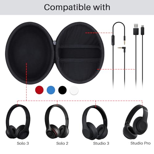 Lebakort Case Compatible with Beats Studio Pro/Solo 4 Over-Ear Headphones - color: Off White Case