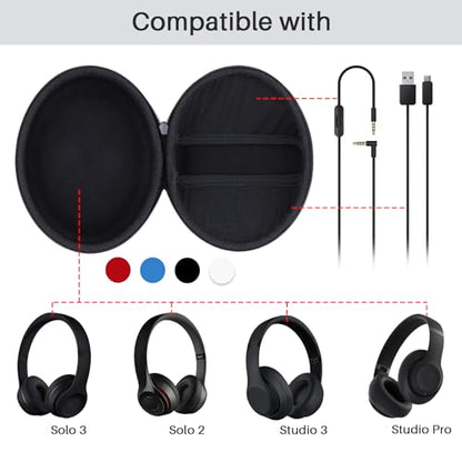 Lebakort Case Compatible with Beats Studio Pro/Solo 4 Over-Ear Headphones - color: Off White Case