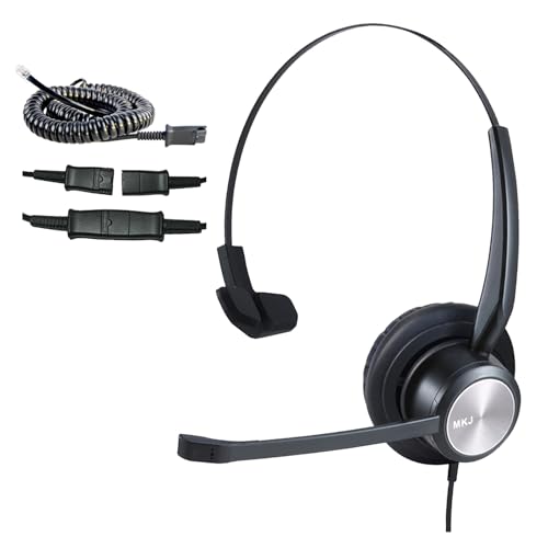 MKJ Cisco Phone Headset Corded RJ9 Telephone Headset Noise Canceling Mic | Microphone Headphone, Compatible with Cisco CP-7821 7841 7942G 7940 7941G 7945G 7962G 7965G 7975G 8811 8841 8861 9951 9971