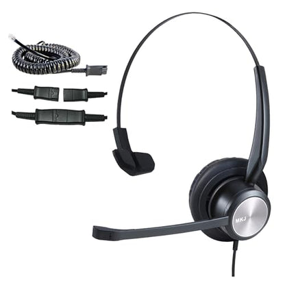 MKJ Cisco Phone Headset Corded RJ9 Telephone Headset Noise Canceling Mic | Microphone Headphone, Compatible with Cisco CP-7821 7841 7942G 7940 7941G 7945G 7962G 7965G 7975G 8811 8841 8861 9951 9971