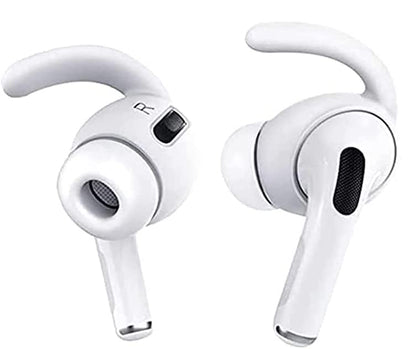 Ear Hooks Kit Replacement for Air Pods Pro, 2 Pairs Over-Ear Soft Ear Hooks & 2 Pairs Anti Slip Silicone Eartips & 3 Pairs S/M/L In-Ear Eartips, Fit Air Pods Pro 1+1+2S+3 White - color: White