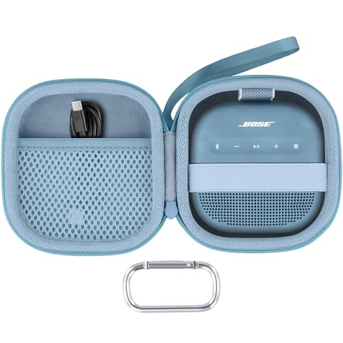 Hard Case for Bose SoundLink Micro 2nd Gen Portable Bluetooth Speaker | Protective Storage Box, Portable Carrying Box, Smooth Zipper, Zippered Closure, Travel-ready, Blue Case - color: Blue Case