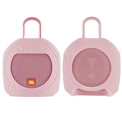 Protective Silicone Stand Up Case for JBL Clip 3 Waterproof Portable Speaker (Pink) - color: Pink