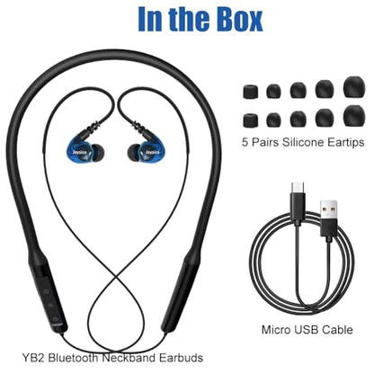 Wireless Neckband Earbuds Headphones for Kids Women Small Ears w Microphone | 12H Playtime, 10M Bluetooth 5.0, IPX5 Sweatproof, Secure Over Ear Hook for Sports Running Workout, for Cell Phone Tablet
