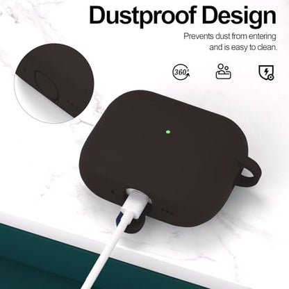 for AirPods Pro 3 Case Cover, Protective Soft Silicone with Keychain Cleaning Pen for Women Men for Apple AirPods Pro 3rd Generation Case(2025), Front LED Visible, Coffee - color: D-Coffee