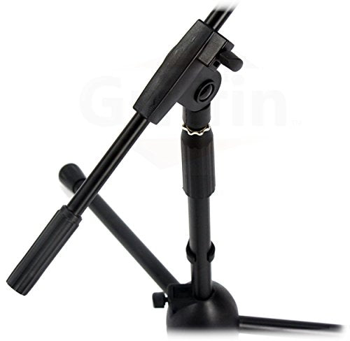 GRIFFIN Short Boom Mic Stand (Low Profile-X Series) – Tripod Mount for Kick Drum, Guitar Amps, Studio Desks, Singing & Home Recording Use - size: 1 Pack