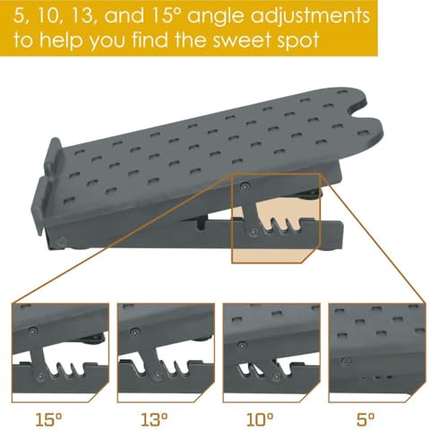 Studio Monitor & Bookshelf Speaker Stand, 5" Adjustable Tilt | w/ Anti-Vibration 5°, 10°, 13°, 15° Angles, 16 lb Load Capacity, Non-Slip Rubber Feet, Studio & Home Audio Experience(Single)