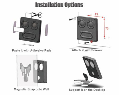 ElecGear Internal/External USB Computer Speaker (Slim), 9Pin USB Connector for PC Case Motherboard, Additional Adapter and Magnetic Metal Stand for Desktop Laptop Android Phones