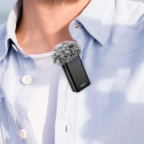 for NEEWER CM28 Windscreen Wireless Lavalier Microphone Deadcat Furry Cover, 2-Pack Grey Wind Screen Accessory