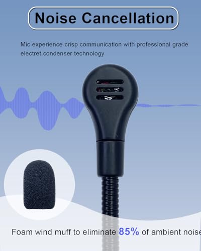 3.5mm Microphone Replacement 4 Pole Plug Noise Cancelling | for iPhone 7 7s 6 6s, for iPad Android Phone, Universal Detachable Boom Gooseneck Mic, for YouTube Video