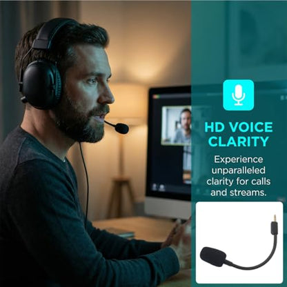 Upgrade Mic Replacement for Razer BlackShark V2 and V2 Pro (2020) Gaming Headset, Boom Microphone, 3.5 mm Jack