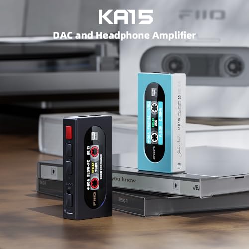 FIIO KA15 Portable DAC and Headphone Amplifier (Black) - color: Black