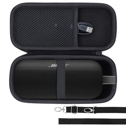 Lebakort Hard Case Compatible with Bose SoundLink Flex 2nd Gen/Bose SoundLink Flex Portable Speaker, Black Case - color: Black Case