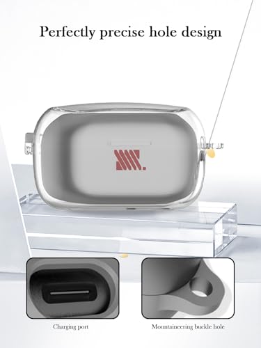 Case for AVIOT TE-V1R-HEN hololive English -Myth- Collaboration Wireless Earbuds,Soft Protective,Shockproof,BOVUGAC Silicone Case Cover with Keychain & Cleaning Kit & Lanyard-Clear - color: Clear