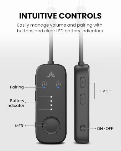 Avantree Relay - Airplane Bluetooth Adapter for 2 AirPods or Headphones | Qualcomm aptX Adaptive, 25H Battery, Future-Proof Firmware Upgradable, 3.5mm AUX Audio Transmitter for Flight Travel & Gym - color: 1-Black