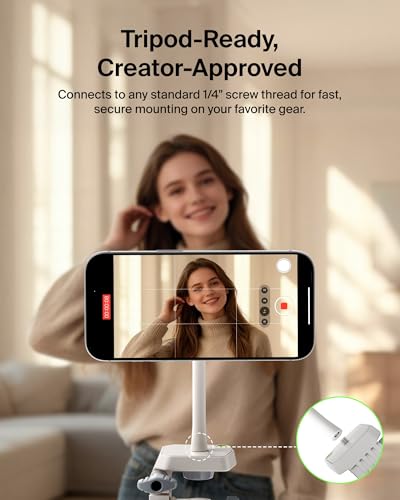 Belkin Stage Magnetic Tripod Phone Mount, MagSafe & Qi2 Compatible | 360-degree rotating holder, for iPhone 17 & 16, Android, TikTok, YouTube, streaming, influencer content - style: Magnetic Phone Holder