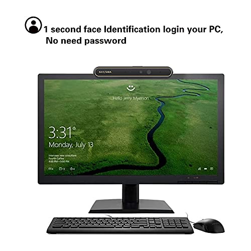 Face Recognition USB IR Camera for Windows Hello, 1080P(Entry Level) Webcam with Dual Microphones for Streaming Video Conference and Recording - size: M