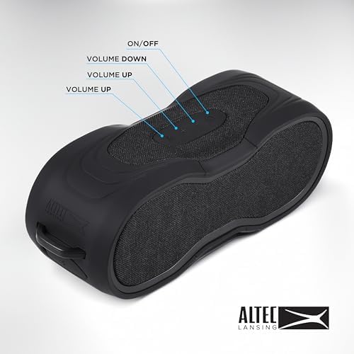 Altec Lansing - Portable Bluetooth Speaker, Waterproof IP67 - color: Black, size: Large