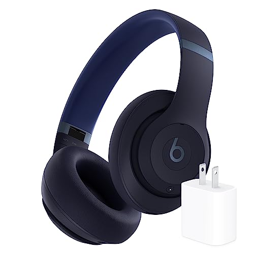 Beats Studio Pro Bluetooth Noise Cancelling Headphones with Apple 20W USB-C Power Adapter - Navy - color: Navy, style: With Power Adapter