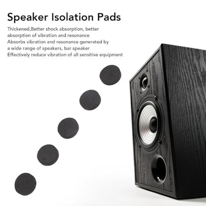 50Pcs Black EVA Foam Vibration Soundbar Isolation Pads Non Slip Thickened Adhesive Shock Absorption Pads Studio Monitors(40 * 10mm) - style: 40*10mm