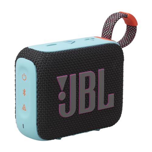 JBL Go 4 - Ultra-Portable Bluetooth Speaker - Black | Ultra-portable JBL Pro Sound with punchier bass, Up to 7 hours of playtime plus 2 hours with Playtime Boost - color: Black & Orange