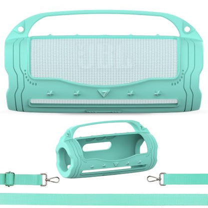 Silicone Cover Case for JBL Flip 7 Portable Bluetooth Speaker - color: Teal