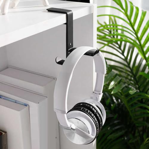 Clamp-Style Headphone Hanger/Storage Mount,the Adjustable Clamp Opening (0–5cm) Fits Various Desk Thicknesses and can Also Be Used to Hang Hats or Backpacks - color: White