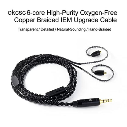 MMCX Upgrade Cable - Detachable Earphone Replacement for Shure se315 SE535 SE846-CL, FiiO FH7 FA9 FH5s FH5 - color: with mic, size: MMCX